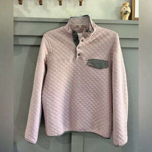 Thread & Supply Pink and Gray Quilted Pullover